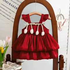 GENERICO - VESTIDO PARA BEBE ROJO