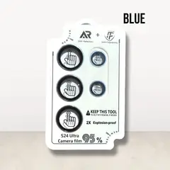 GENERICO - Protector de Cámara para Samsung S24 Ultra AR + AF Azul