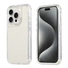 OEM - Case Compatible con iPhone 16 Pro Max Antishock 360 Transparente