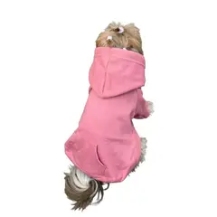 MARC - Ropa De Mascota Polera Con Capucha Color Palo Rosa Talla 0