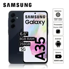 SAMSUNG - Celular Libre Galaxy A35 5G 6.6" Pulg. 8GB RAM 256GB - Negro