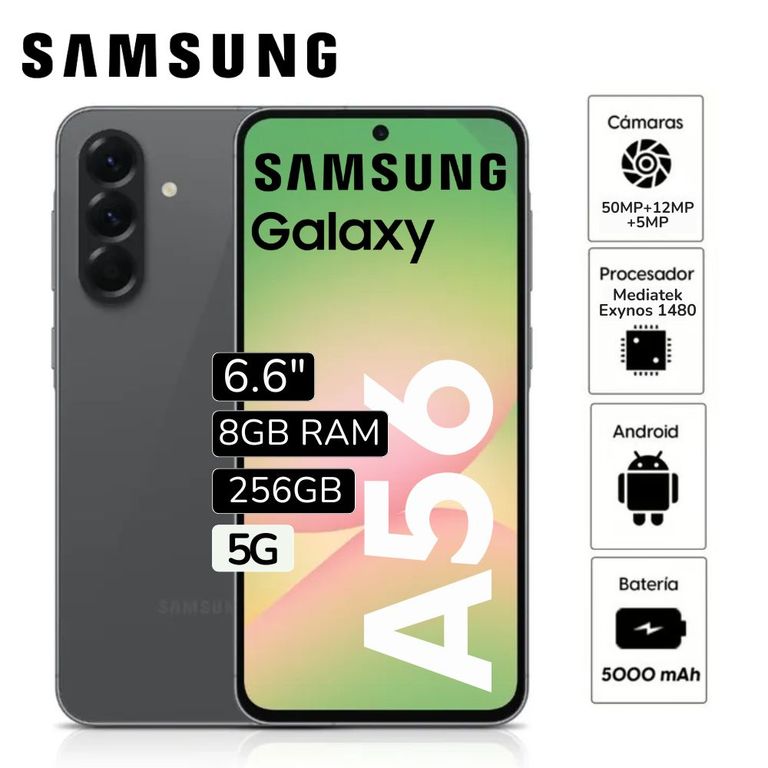 Celular Libre Galaxy A56 5G 6.7" Pulg. 8GB RAM 256GB - Graphite
