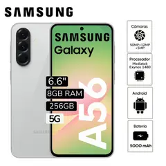 SAMSUNG - Celular Libre Galaxy A56 5G 6.7" Pulg. 8GB RAM 256GB - Lightgray