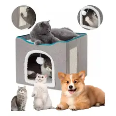 EVERSO - Cama Casa Iglu Para Mascotas Gato Y Perro Pequeño