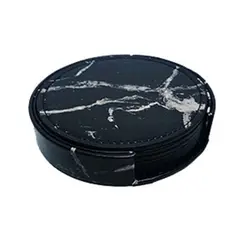 ZIMRAHYG - 6 Pcs Posavasos Tazas Universal Mesa Moda Grandes Premium Mármol Negro