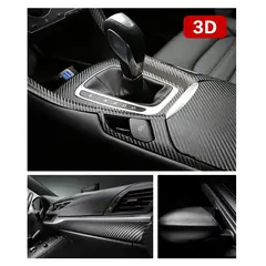 GENERICO - Vinil 3D Fibra de Carbono Negro Mate 50X150CM