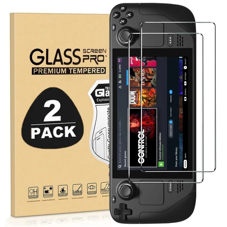 02 Protectores Mica para Steam Deck OLED de Vidrio Templado