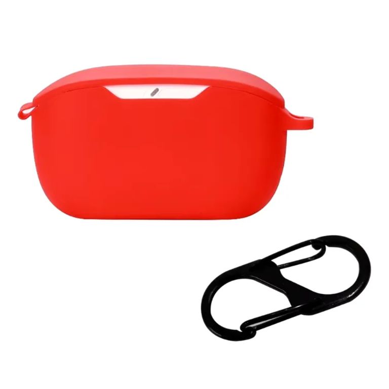 Funda case de silicona para audifonos JBL WAVE BUDS 2 color ROJO