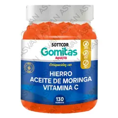 GENERICO - GOMITAS DE HIERRO PARA ADULTOS 130 UNIDADES SOTTCOR 100GR CHICLE