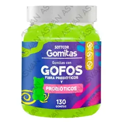 GENERICO - GOMITAS DE FIBRA PARA NIÑOS 130 UNIDADES SOTTCOR 100GR CHICLE