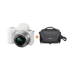SONY - Cámara Alpha ZV-E10L Blanco + Maletín LCS-U21 de regalo