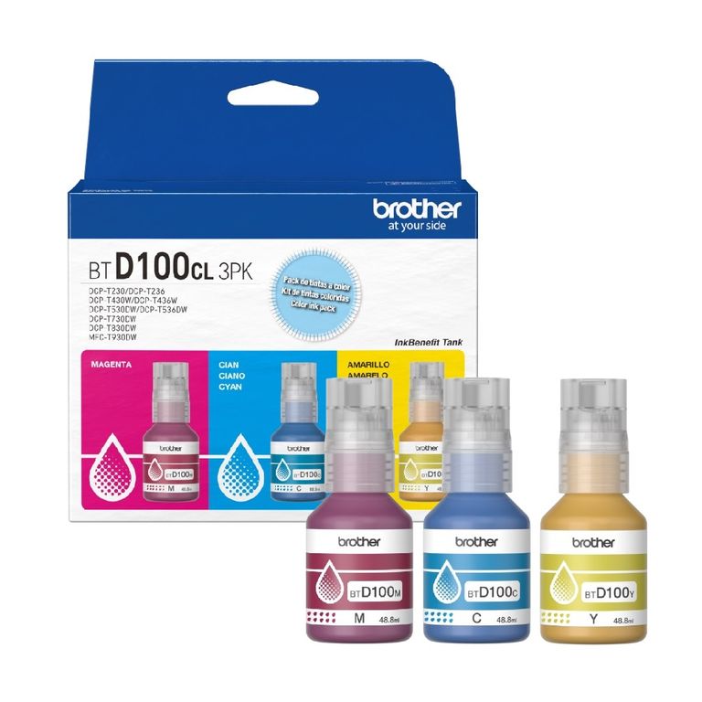 Tinta BTD100CL3PK Magenta Cyan Yellow 488ml