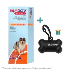 BRAVECTO - 1M Triple para perros de 5 - 10 kg