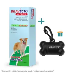BRAVECTO - 1M Triple para perros de 10 - 20 kg