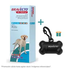 BRAVECTO - 1M Triple para perros de 20 - 40 kg