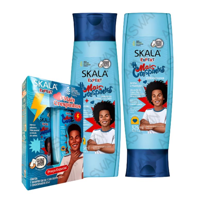 PACK MAIS CRESPINHOS KIDS SHAMPOO + ACONDICIONADOR 325ML
