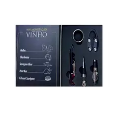GENERICO - Kit Abridor de Botella de Vino Set de 5 accesorios mango de madera