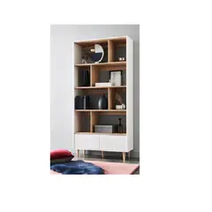 GENERICO - LIBRERO RUBY - LA CASA DEL MUEBLERO - BLANCO CON MACADAMIA