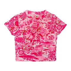 GENERICO - Polo Crop Top Niña Rib