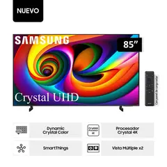 Televisor 85 Crystal 4K Smart TV UN85DU8000GXPE + Control De Voz