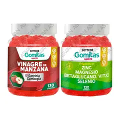 GENERICO - PACK ADULTO VINAGRE DE MANZANA & ZINC 130 GOMITAS - SOTTCOR