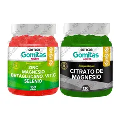 GENERICO - PACK ADULTO ZINC & CITRATO DE MAGNESIO 130 GOMITAS - SOTTCOR