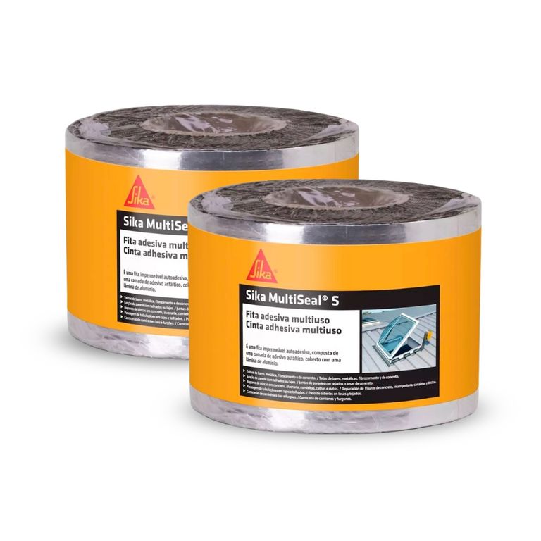 Pack 2 Cintas selladoras Multiseal S aluminio 10cm x 10m
