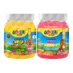 GENERICO - PACK NIÑOS DE OMEGA 3 & CALCIO 130 GOMITAS - SOTTCOR