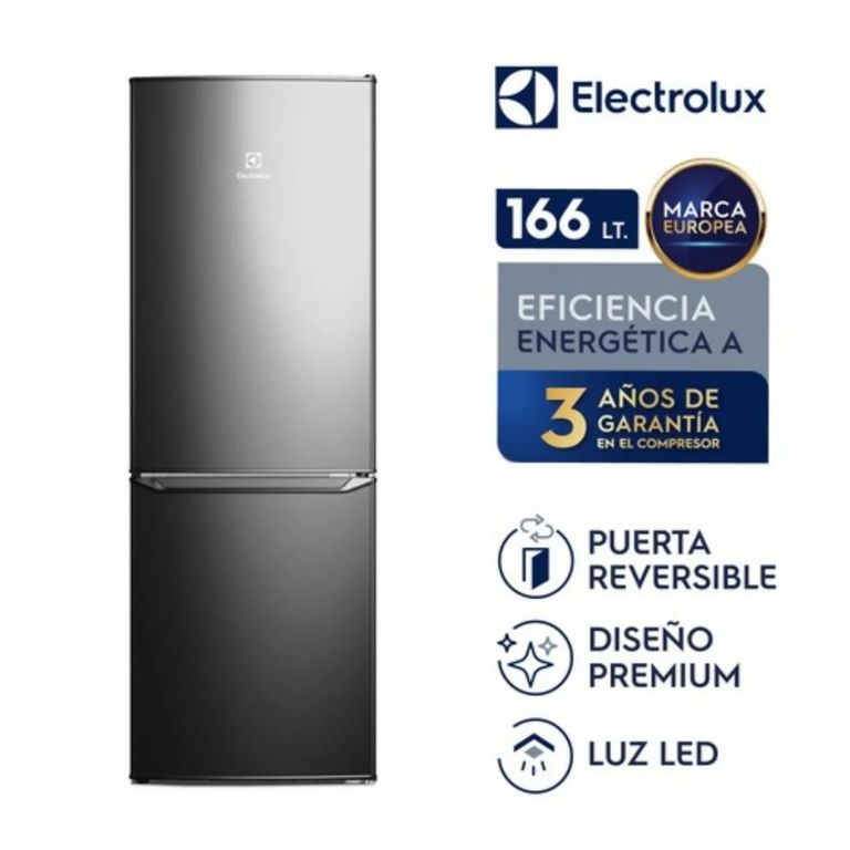 Refrigeradora Bottom Freezer 166 LT. ERB162HB - Negro