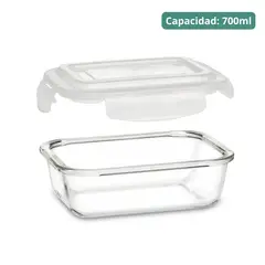 PENTHA - Taper de Vidrio Hermético Rectangular 700ml