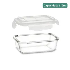 PENTHA - Taper de Vidrio Hermético Rectangular 410ml
