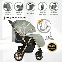 BABY - Coche Cuna de Lujo «VALEN PRO» Limited Edition Green