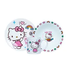 SCOOL - Vajilla infantil Ceramica 3Pz Hello Kitty 704342