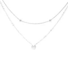 CLEO JOYAS & ACCESORIOS - Collar Sally Corazón Dos Caídas