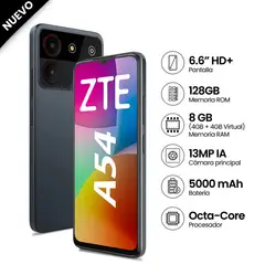 ZTE - Celular A54 128GB 4GB 66 Gris