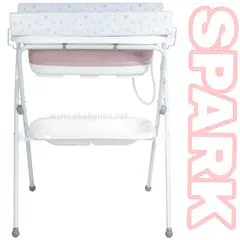 EBABY - Bañera cambiador plegable para bebe SPARK ROSADO