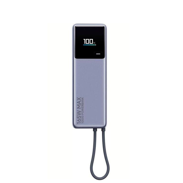Power Bank 165W Gray 10000mAh Cable Integrado