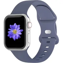 GENERICO - Correa Silicona Compatible Con Apple Watch 42 / 44 / 45 /49mm S/M Azul