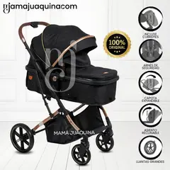 BABY - Coche Cuna Moisés de Lujo «SATURNO ULTRA» Black