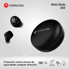MOTOROLA - Auriculares Bluetooth LPX5 Moto Buds 250 18hrs Negro
