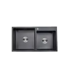 XM - Lavadero de Cocina 2 Pozas Acero Negro UD01-8245