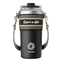 FJBOTTLE - - Taza térmica de café con aislamiento de acero inoxidable 500ml - Negro