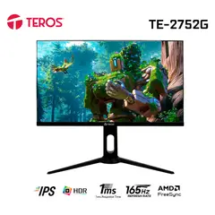 TEROS - Monitor plano Gaming TE-2752G, 27"FHD IPS, 165Hz, 1 ms, HDMI, DP