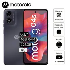 MOTOROLA - Celular Moto G04S 6.6" Pulg. 4GB RAM 128GB - Negro Cósmico
