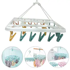 GENERICO - Colgador o Tendedero de ropa con múltiples clips o ganchos