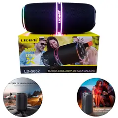 GENERICO - Parlante Inalámbrico Portátil LIDIMI LD-S652 30W Bluetooth TWS - NEGRO