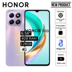 HONOR - Celular Libre X6B 6.5" Pulg 4GB RAM 128GB - VIOLETA