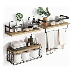 EVERSO - Repisas Flotantes De Pared X3 Estante Organizador Para Baño