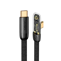 USAMS - Cable celular rápido Type-C a Type-C PD100w 120cm Negro