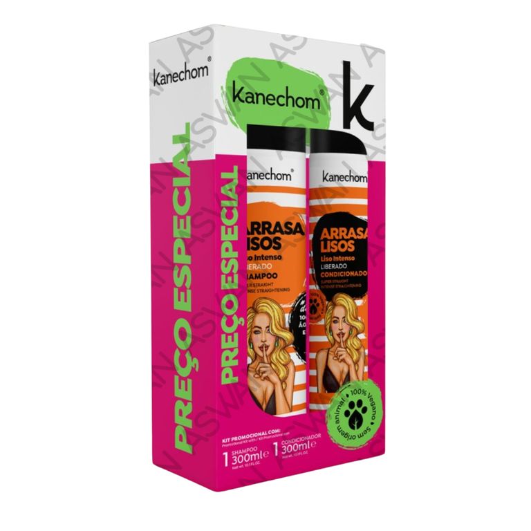 PACK ARRASA LISOS SHAMPO + ACONDICIONADOR 300ML - KANECHOM
